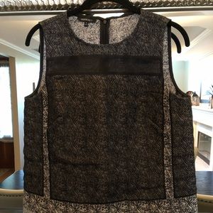 Crushed silver and black mesh.